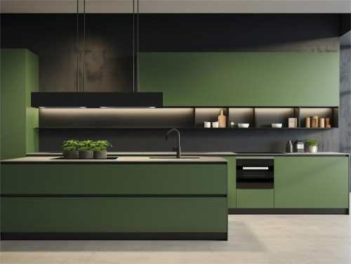 Citrus Green Theme Kitchen 