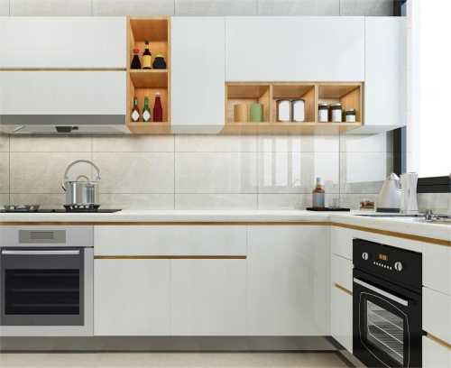 Kitchen counter with white Beige design