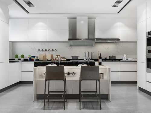 White Grey theme kitchen